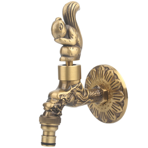 <span class=keywords><strong>Rubinetto</strong></span> da Giardino in Ottone Anticato con Maniglia <span class=keywords><strong>a</strong></span> Forma di Animale dello Zodiaco Cinese, Montaggio <span class=keywords><strong>a</strong></span> Parete per Irrigazione e Lavaggio Auto - Product Image 3