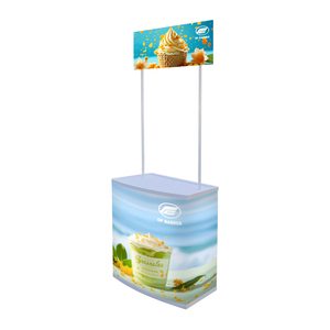 Mostrador de mesa de promoción de PP reutilizable duradero y económico soporte de exhibición de cabina de exposición interior/exterior - Product Image 1