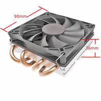 Nouveau produit Mini refroidisseur de processeur dissipateur thermique en aluminium refroidisseur de processeur ventilateurs de refroidissement par air à faible bruit refroidisseur