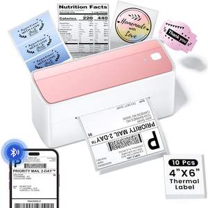 <span class=keywords><strong>Imprimante</strong></span> d'étiquettes thermiques Phomemo, 241BT 4X6 <span class=keywords><strong>Imprimante</strong></span> d'étiquettes d'expédition sans fil pour les petites entreprises - Product Image 1