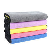 Prix d'usine 40cm x 60cm Serviette en microfibre Serviettes de nettoyage pour lavage de voiture Prix bon marché Serviette en microfibre