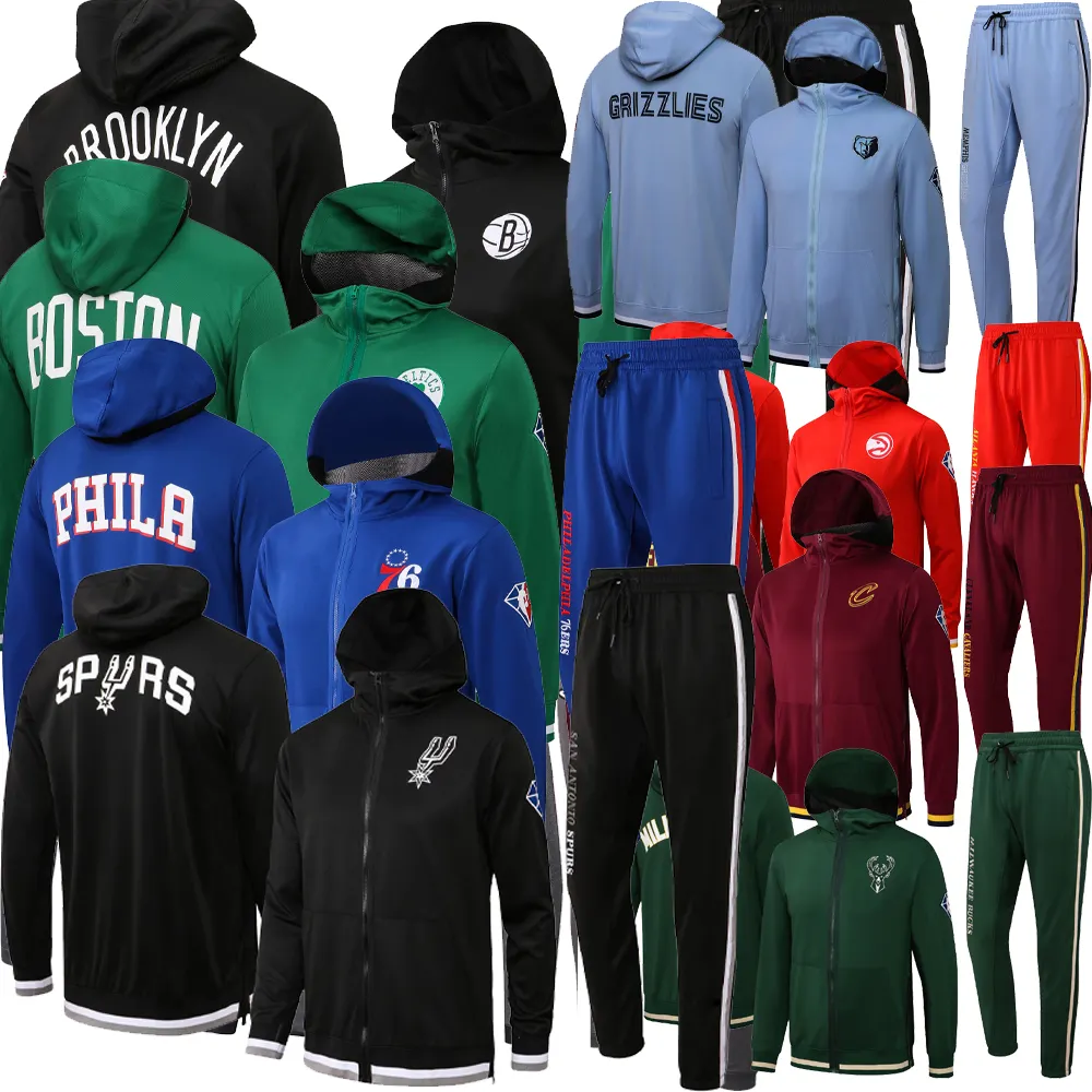 Spot Großhandel Basketball Jacken Alle Teams -Nba Spieler tragen Basketball Uniformen für Sport Basketball tragen