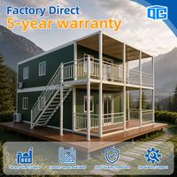 Maison conteneur extensible certifiée CE, 40 pieds, 2 étages, 3, 4 ou 5 chambres, étanche, garantie 5 ans, maison modulaire préfabriquée
