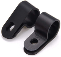 Serre-câbles en plastique nylon noir blanc de type R 3/16 "1/4" 3/8 "1/2" 3/4 "1" Assortiment de fixations pour conduit de câble