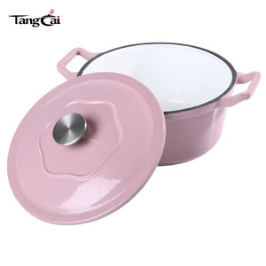 Olla <span class=keywords><strong>de</strong></span> Hierro Fundido Esmaltado Tipo Dutch Oven, Gran Capacidad <span class=keywords><strong>de</strong></span> 5QT, Certificación LFGB/CE/C65, Logotipo Personalizable, Apta para Gas e Inducción, Venta al Por Mayor - Product Image 1