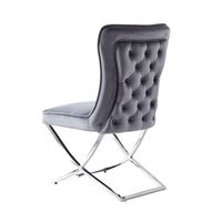 Chaises de salon en velours moderne avec boutons, 1 pièce, mobilier de luxe, chaise de salle à manger, vente en gros