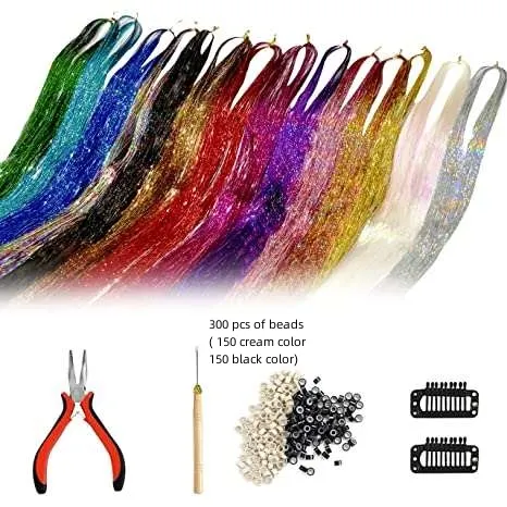 Kit de penteados de cabelo, 36 polegadas, 47 polegadas, 19 cores, várias combinações, kit com ferramentas, alicates de crochê, fivela de silicone, preço de fábrica