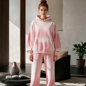 Ensemble survêtement et sweat-shirt unisexe TKAN563D, style streetwear surdimensionné, coton molletonné vintage délavé, poids lourd, personnalisé - Product Image 1