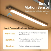 Barre lumineuse LED à induction humaine rechargeable avec détecteur de mouvement, veilleuse magnétique à coller pour placard, armoire, cuisine