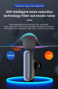Micrófono de Solapa Inalámbrico 3 en 1 SX26 con Interfaz para Cámara, <span class=keywords><strong>PC</strong></span> y Teléfono, con Carga Durante el Uso, para Entrevistas en Vivo - Product Image 6