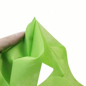 Hot Selling Eco-Friendly Shopping W Cut T-Shirt Vest Tote Green Non-Woven Cloth Shopping Tote Bags Fabric - Product Image 6