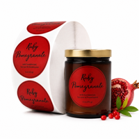 Autocollants personnalisés pour bougies parfumées, étiquettes en vinyle imperméables, autocollants holographiques écologiques, impression de logo en feuille d'or, parfum