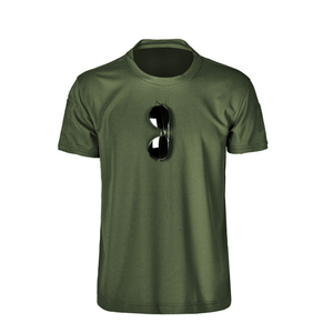 DFT0301 T-shirts de sport en polyester à col rond, coupe ajustée, avec crochet pour lunettes et patch à fixation auto-agrippante, en promotion - Product Image 2