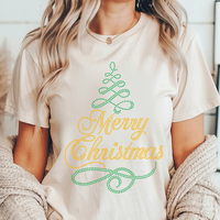 Transfert thermocollant de Noël de bonne qualité avec motif Joyeux Noël personnalisé en strass pour sweats à capuche et t-shirts