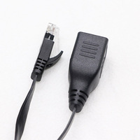 Kabel ekstensi Ethernet, kabel ekstensi Ethernet datar LAN, kabel ekstensi jaringan pria ke wanita untuk Modem Router, TV pintar, PC, Laptop