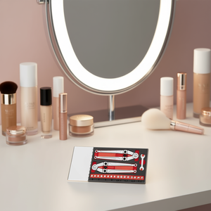 Juego de esponjas de maquillaje con herramientas rojas y blancas para aplicación facial 519 M 282S10 - Product Image 3