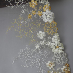 Bán Buôn Mật Độ Cao Thêu Vải Thân Thiện Với Môi Ưa Thích Pháp Ren Vải Tuyn Lưới Flora Mô Hình Đa-Màu Sắc Wedding Party - Product Image 3