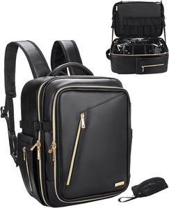 Trang điểm ba lô, túi trang điểm chuyên nghiệp Thêm trường hợp tàu du lịch lớn, mỹ phẩm tổ chức trường hợp du lịch với Ngăn điều chỉnh - Product Image 1