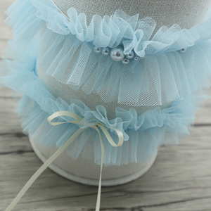 Jarretière de mariée ornée de perles blanches/roses pour la décoration de la jambe - Product Image 6