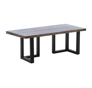 מודרני DIY כיכר מתכת ברזל שולחן רגל בסגנון כפרי אוכל ריהוט משרדי שולחן מחשב רגליים פלדת ספסל רגליים. - Product Image 6