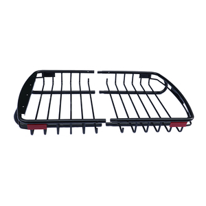 Panier de toit robuste en acier pour SUV, porte-bagages détachable en 2 parties avec réflecteurs, plateau de transport universel pour véhicules tout-terrain - Product Image 2