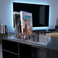 Support de stockage de jeux vidéo en acrylique transparent moderne PS5 Disc Organizer Display and Holder