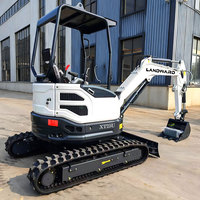 Mini-excavatrice sur chenilles Landward, petite pelleuse diesel de 2,5 tonnes, micro-trancheuse hydraulique agricole avec accessoires, personnalisable, à vendre
