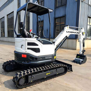 Miniexcavadora Landward sobre orugas, excavadoras diésel pequeñas, microzanjadora hidráulica de 2,5 toneladas para granja con accesorios personalizados a la venta - Product Image 2