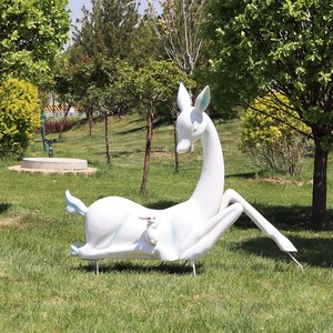 Oem/ODM tùy chỉnh quá khổ Cổ Tích Hươu điêu khắc nhựa chất lượng cao tượng hiện đại sang trọng Thiết kế thời tiết kháng vườn - Product Image 2