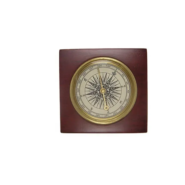 Collectible Brass Pocket Transit Compass With Wooden Box
