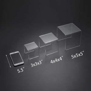 ชั้นวางอะคริลิคแบบมีชั้น 3 มม. ชั้นวางของรูปตัวยู ชั้นวางเครื่องสำอาง ชั้นวางโชว์เครื่องประดับ ที่วางรองเท้า ชั้นวางแบบมีที่จับ ชั้นวางแบบขั้นบันได - Product Image 1