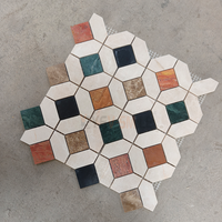 Carreaux de mosaïque hexagonale en pierre pour revêtement mural d'hôtels, villas, salons de thé et lieux de loisirs – Mosaïques Carrara Blanc