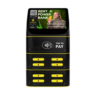 Borne de recharge rapide 8000 mAh à 8 emplacements avec affichage LED et système de paiement intégré pour la location de batteries externes partagées