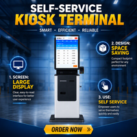Penjualan Panas ENTENG LCD Layar Sentuh Resolusi 1920X1080 Untuk Penggunaan Dalam Ruangan Kios Pembayaran Mandiri Berdiri di Lantai untuk Bank/Rumah Sakit SDK Layanan Mandiri