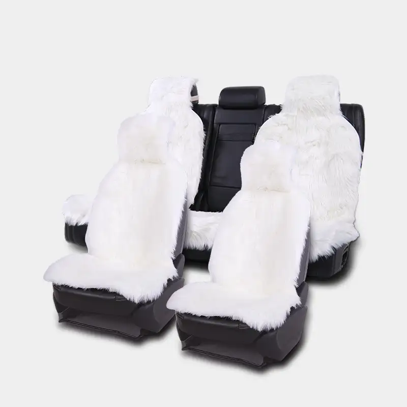 2022 new design artificial sheepskin fur car seat covers sets