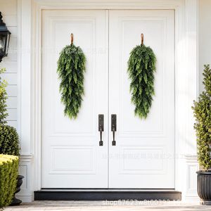Guirlande artificielle de cèdre rouge et verte double, 180 cm, pour décoration intérieure et extérieure suspendue - Product Image 3