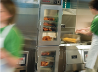 Vitrine chauffante pour aliments 220 v, équipement de cuisine en verre adapté à une vitrine