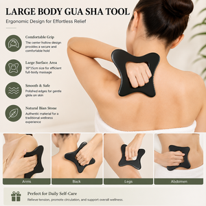 Nouvel Outil de Massage Gua Sha en Pierre Bian Noire Naturelle 2026 pour le Corps Entier, Grattage <span class=keywords><strong>du</strong></span> Dos, <span class=keywords><strong>du</strong></span> Cou, <span class=keywords><strong>du</strong></span> <span class=keywords><strong>Visage</strong></span>, des Jambes, Drainage Lymphatique, Fonction Musicale - Product Image 6