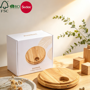 Base de Lámpara Redonda Moderna de Madera de Haya al por Mayor con Impresión de Logotipo Láser para Accesorios de Iluminación y Decoración del Hogar, Hecho en Vietnam - Product Image 6