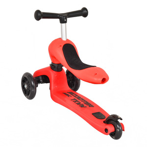 Patinete para Niños 3 en 1, Triciclo para Edades de 3 Años en Adelante, Ligero, Sin Motor, Modelo Pequeño, Verde Bosque, Rojo, Azul Flor de Ciruelo - Product Image 4