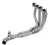 Collecteur d'échappement Euro 5+ avec 2 trous pour capteurs pour Kawasaki Z900 2021-2026 en acier inoxydable – Sortie d'usine