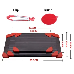 Fast Defrosting Tray Aluminum Thawing Board Plate Defrost Tray Fast Meat Frozen Food Thawing Plate