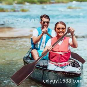 Remos de madera maciza para canoa, kayak, lago, río, recreación, uso universal duradero - Product Image 2