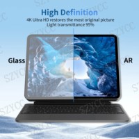 Protection d'écran AR pour iPad Air 10,9 pouces 2.5D Anti-reflet Lumière bleue Haute définition transparente PET Grade AAA