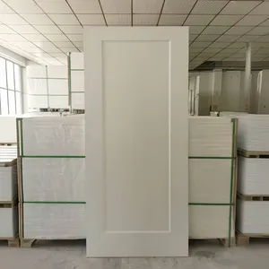 Porte in stile shaker interno con nucleo solido dipinto di prehung bianco per case