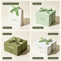 Boîtes cadeaux de luxe vert émeraude imprimées sur mesure, estampées à chaud en or, emballage rigide en carton pour bijoux et cosmétiques