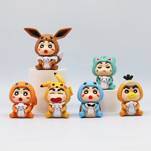 Accesorios Lovely Cartoon Pokemoned <span class=keywords><strong>Shin</strong></span>-<span class=keywords><strong>Chan</strong></span> 3D PVC Juegos de figuras de acción Venta al por mayor Car Cake Decoración Figuras de acción - Product Image 2