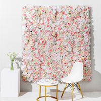 Tissu en rouleau blanc rose fleurs, toile de fond murale pour mariage décoratif