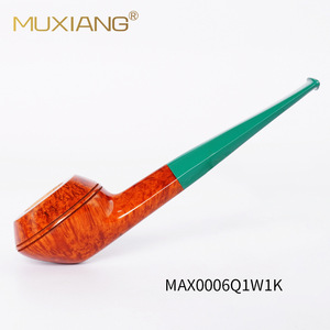 Muxiang Briarwood Smoking Pipe Straight Type With Vulcanized Rubber Mouthpiece For Tobacco Use - Product Image 5