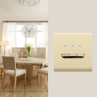 Prise Murale Électrique 220V EU FR, Gris, avec Interrupteur Mural de Réinitialisation, Panneau en Plastique, Prise USB, Bouton Poussoir et Indicateur LED, Va-et-Vient